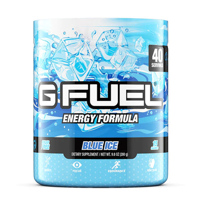 G FUEL Energy Formula Pre-Workout G Fuel Size: 40 Servings Flavor: BLUE ICE (Blue Raspberry)