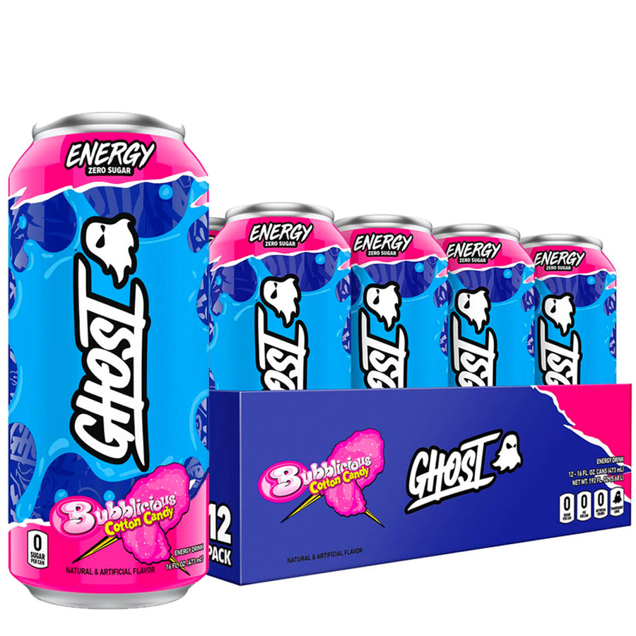 GHOST Energy Drink Energy Drink GHOST Size: 12 Cans Flavor: Bubblicious® Cotton Candy