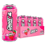 GHOST Energy Drink Energy Drink GHOST Size: 12 Cans Flavor: Bubblicious™ Strawberry Splash