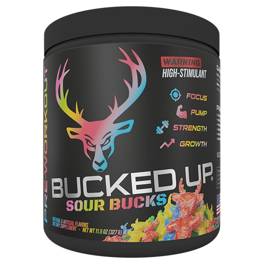 Bucked Up Pre Workout Candy Pre-Workout Bucked Up Size: 30 Servings Flavor: Bucked Up - Sour Bucks
