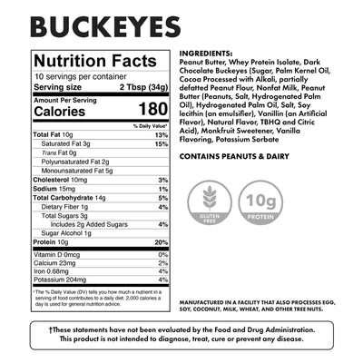 #nutrition facts_10 Servings / Buckeyes | Peanut