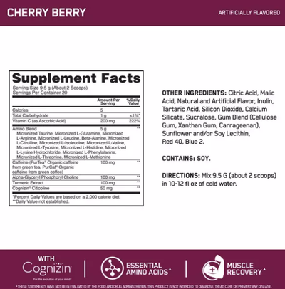 #nutrition facts_20 Servings / Cherry Berry