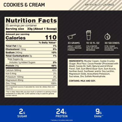 #nutrition facts_2 Lbs. / Cookies and Cream