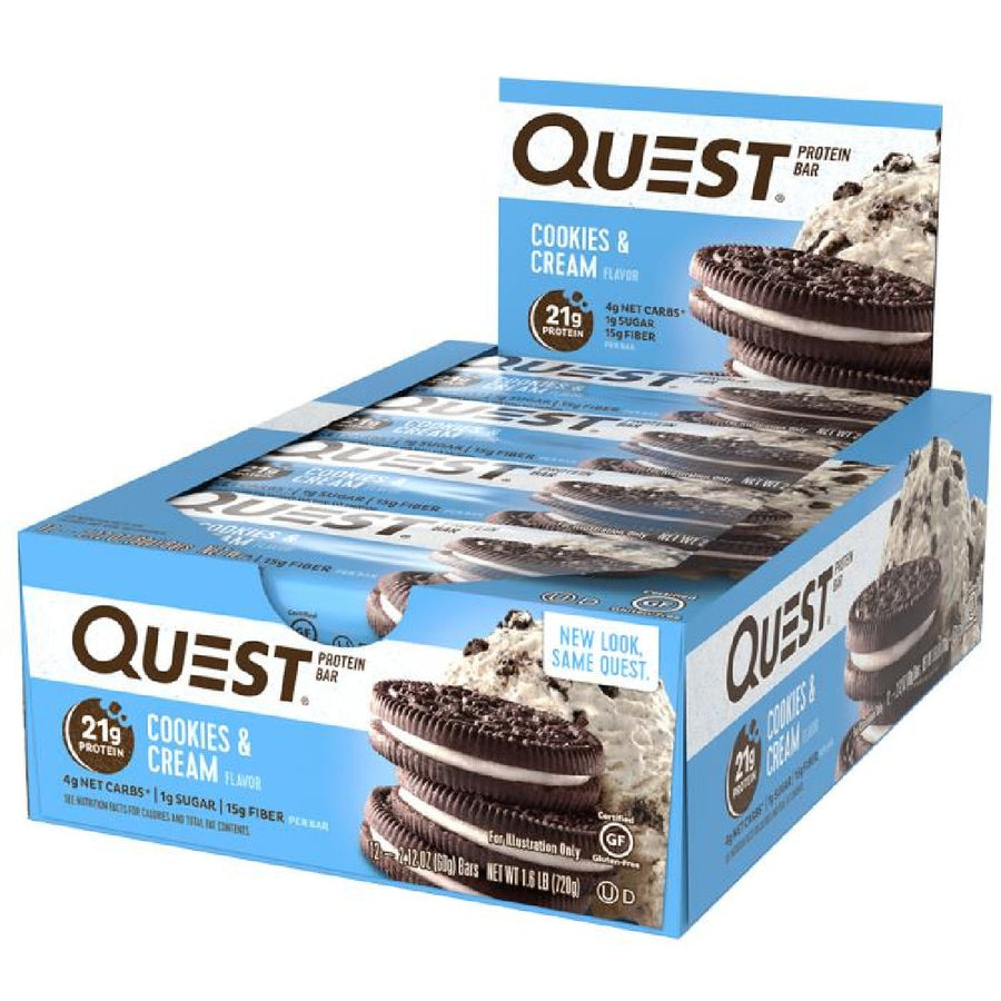 Quest Protein Bars Healthy Snacks Quest Nutrition Size: 12 Bars Flavor: Cookies and Cream