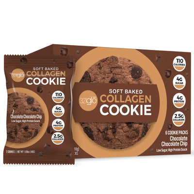 321 GLO Collagen Cookies Healthy Snacks 321 GLO Size: 6 Pack Flavor: Double Chocolate Chip