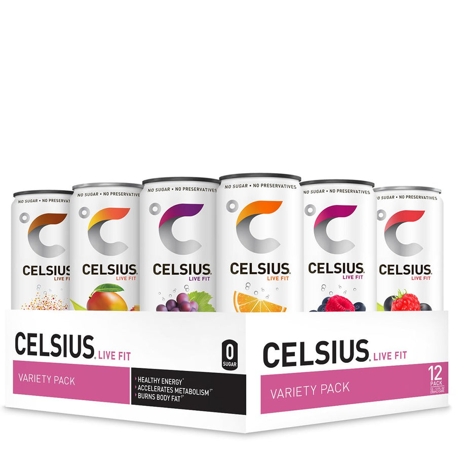 CELSIUS Energy Drink RTD Celsius Size: 12 Cans Flavor: Variety
