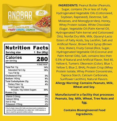 #nutrition facts_12 Bars / White Chocolate Fruity Cereal Crunch