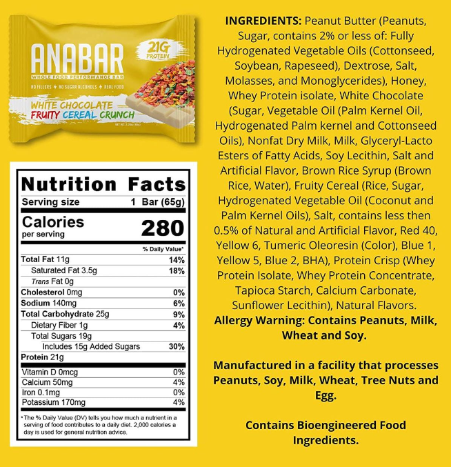 Anabar Healthy Snacks Final Boss Size: 12 Bars Flavor: Frosted Strawberry Cupcake, White Chocolate Cookies and Cream, White Chocolate Fruity Cereal Crunch, Milk Chocolate Campfire S&