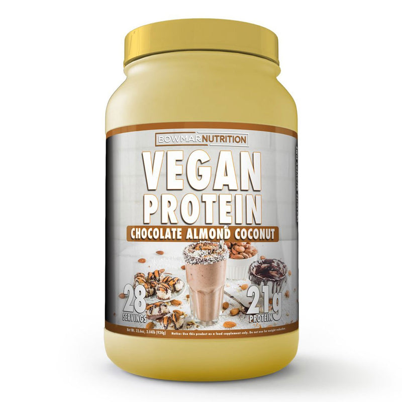 Bowmar Nutrition Vegan Protein Powder Supplement by Sarah Bowmar l Chocolate Almond Coconut