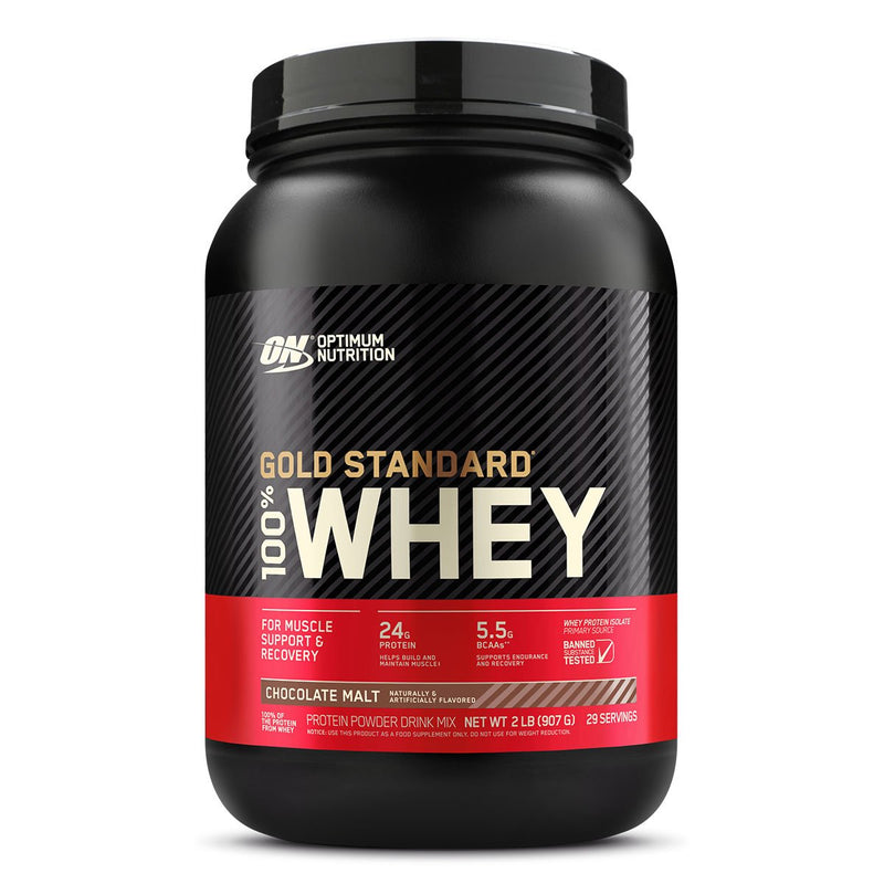 Gold Standard 100% Whey Protein Optimum Nutrition Size: 2 Lbs Flavor: Chocolate Malt
