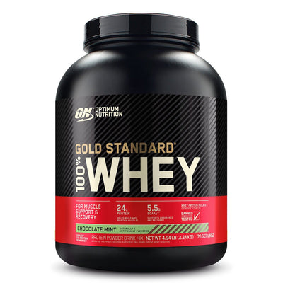 Gold Standard 100% Whey Protein Optimum Nutrition Size: 5 Lbs Flavor: Chocolate Mint