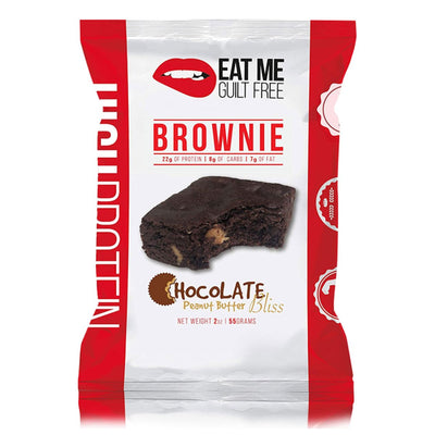 Guilt Free Protein Brownies Healthy Snacks Eat Me Guilt Free Size: 12 Brownies Flavor: Chocolate Peanut Butter Bliss
