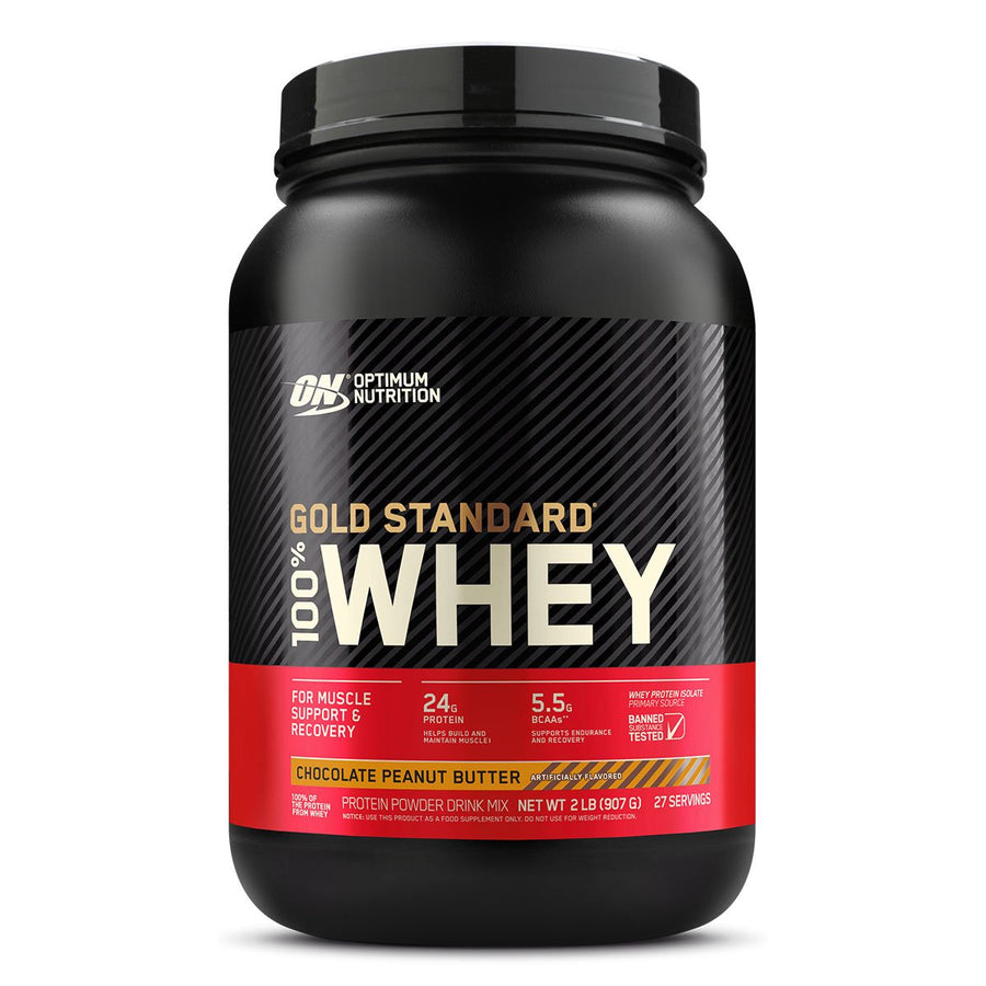 Gold Standard 100% Whey Protein Optimum Nutrition Size: 2 Lbs Flavor: Chocolate Peanut Butter