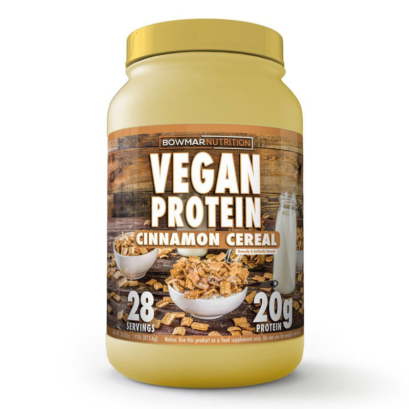 Bowmar Nutrition Vegan Protein Powder Supplement by Sarah Bowmar l Cinnamon Cereal