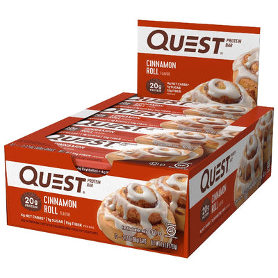 Quest Protein Bars Healthy Snacks Quest Nutrition Size: 12 Bars Flavor: Cinnamon Roll