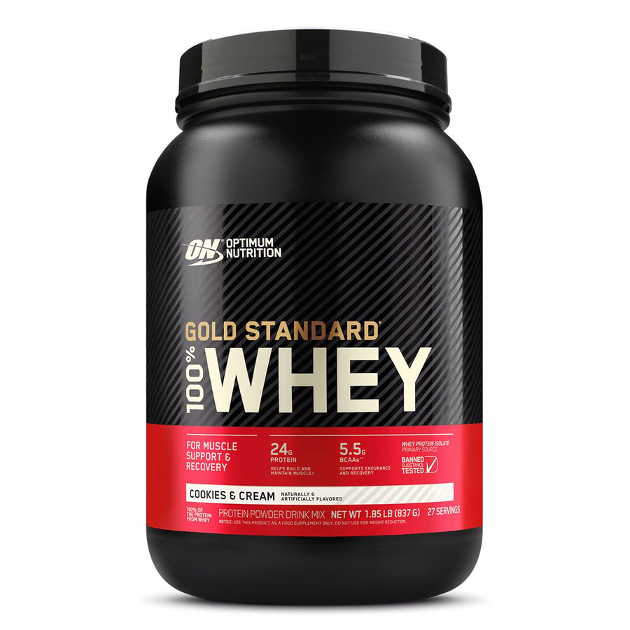 Gold Standard 100% Whey Protein Optimum Nutrition Size: 2 Lbs Flavor: Cookies N&