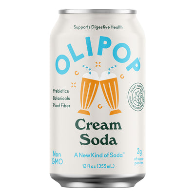 Olipop Prebiotic Healthy Soda RTD Olipop Size: 12 Cans Flavor: Cream Soda