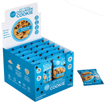 321 GLO Collagen Cookies Healthy Snacks 321 GLO Size: 12 Pack Flavor: Chocolate Chip