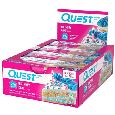 Quest Protein Bars Healthy Snacks Quest Nutrition Size: 12 Bars Flavor: Birthday Cake