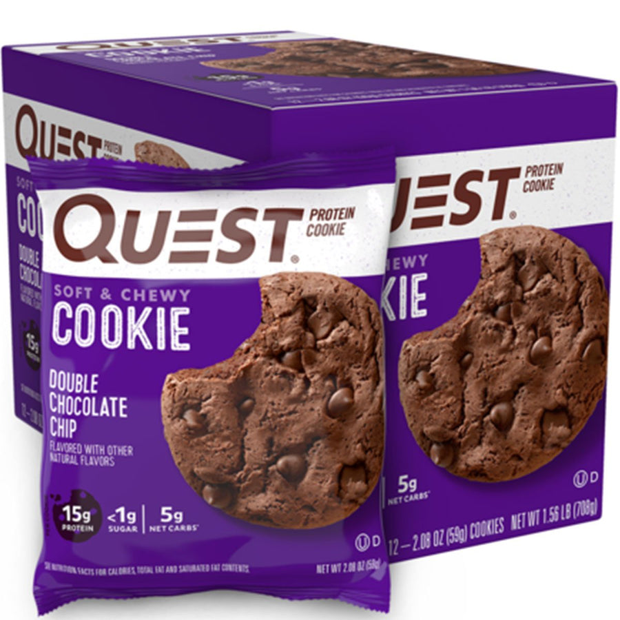 Quest Protein Cookie Healthy Snacks Quest Nutrition Size: 12 Cookies Flavor: Double Chocolate Chip