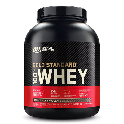Gold Standard 100% Whey Protein Optimum Nutrition Size: 5 Lbs Flavor: Double Rich Chocolate