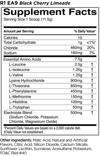 #nutrition facts_30 Servings / Black Cherry Limeade