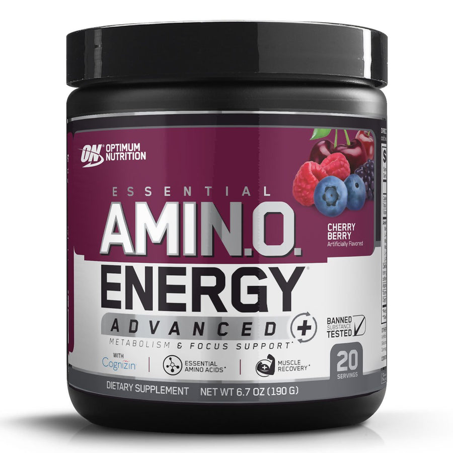 Essential Amino Energy Advanced Aminos Optimum Nutrition Size: 20 Servings Flavor: Cherry Berry