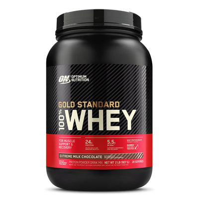 Gold Standard 100% Whey Protein Optimum Nutrition Size: 2 Lbs Flavor: Extreme Milk Chocolate