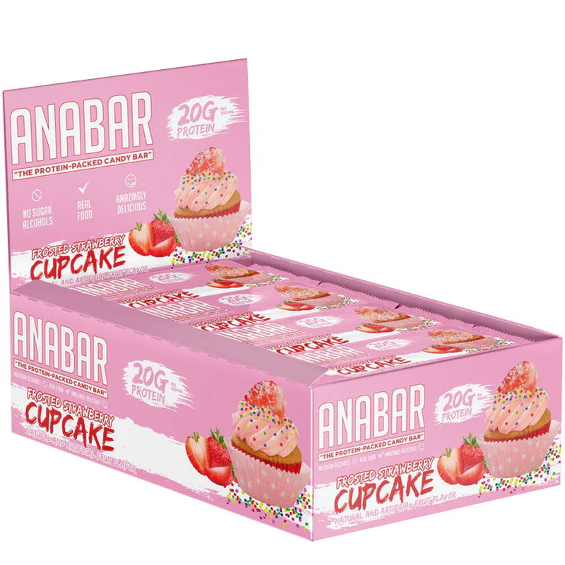 Anabar Healthy Snacks Final Boss Size: 12 Bars Flavor: Frosted Strawberry Cupcake