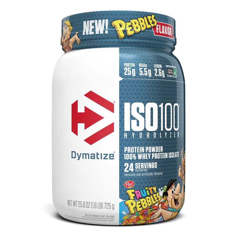 ISO100 Protein Protein Dymatize Size: 1.6 Lbs. Flavor: Fruity Pebbles®
