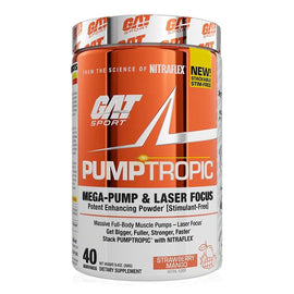 GAT Sport Pumptropic Pump Pre Workout GAT Size: 40 Servings Flavor: Fruit Punch, Pineapple Orange Guava, Strawberry Mango