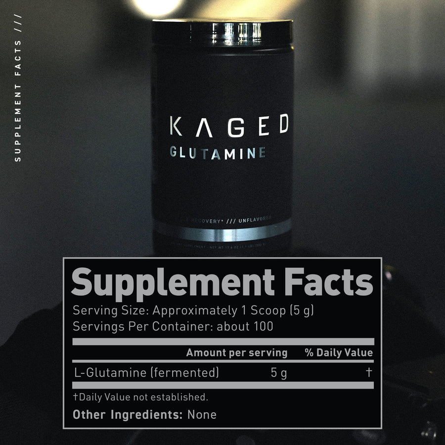 Kaged Glutamine Powder Muscle Recovery KAGED Size: 100 Servings, 60 Servings Flavor: Unflavored