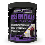 Bowmar Nutrition Essentials Aminos and BCAAs Supplement Powder by Sarah Bowmar Grape Lemonade 