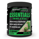 Bowmar Nutrition Essentials Aminos and BCAAs Supplement Powder by Sarah Bowmar Green Apple