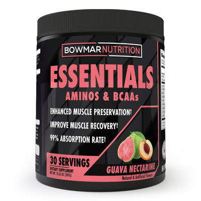 Bowmar Nutrition Essentials Aminos and BCAAs Supplement Powder by Sarah Bowmar Guava Nectarine