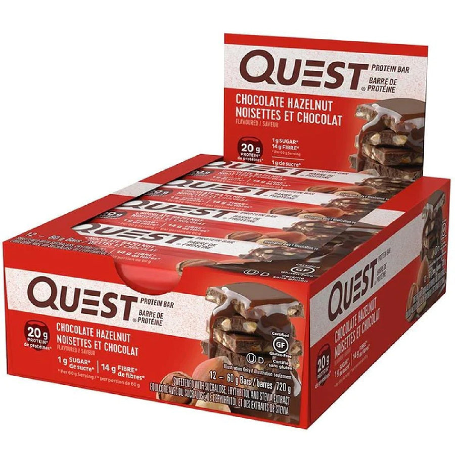 Quest Protein Bars Healthy Snacks Quest Nutrition Size: 12 Bars Flavor: Chocolate Hazelnut