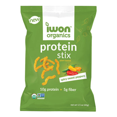 IWON Organics Protein Stix Protein Food IWON Organics Size: 8 Bags Flavor: Spicy Sweet Peppers