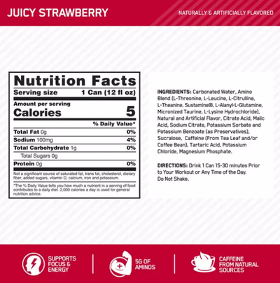 #nutrition facts_12 Cans / Juicy Strawberry