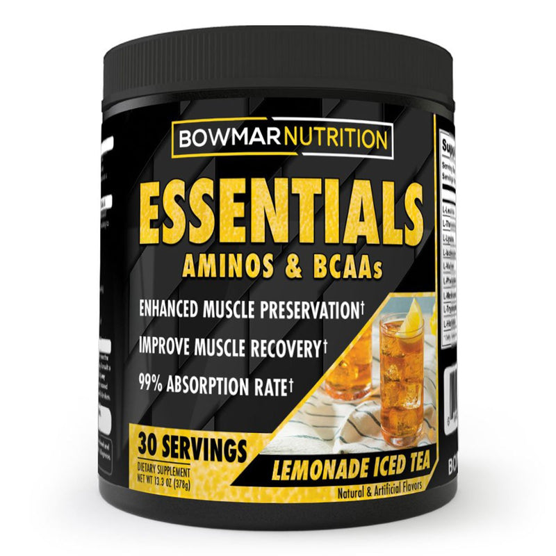Lemonade Iced Tea Bowmar Nutrition Essentials Aminos and BCAAs Supplement Powder by Sarah Bowmar