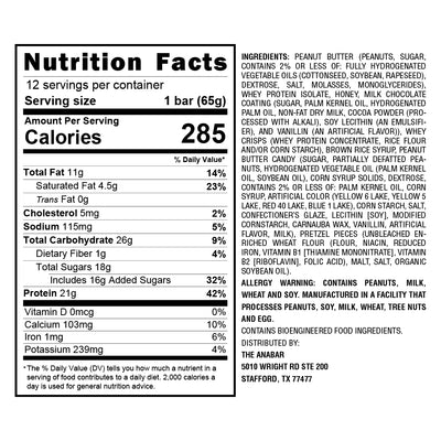 #nutrition facts_12 Bars / Milk Chocolate Monster Cookie Crunch