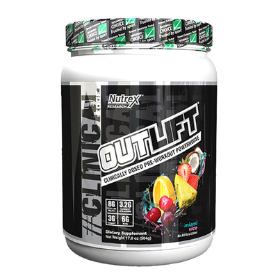 Outlift Pre Workout Pre-Workout Nutrex Size: 20 Servings Flavor: Miami Vice