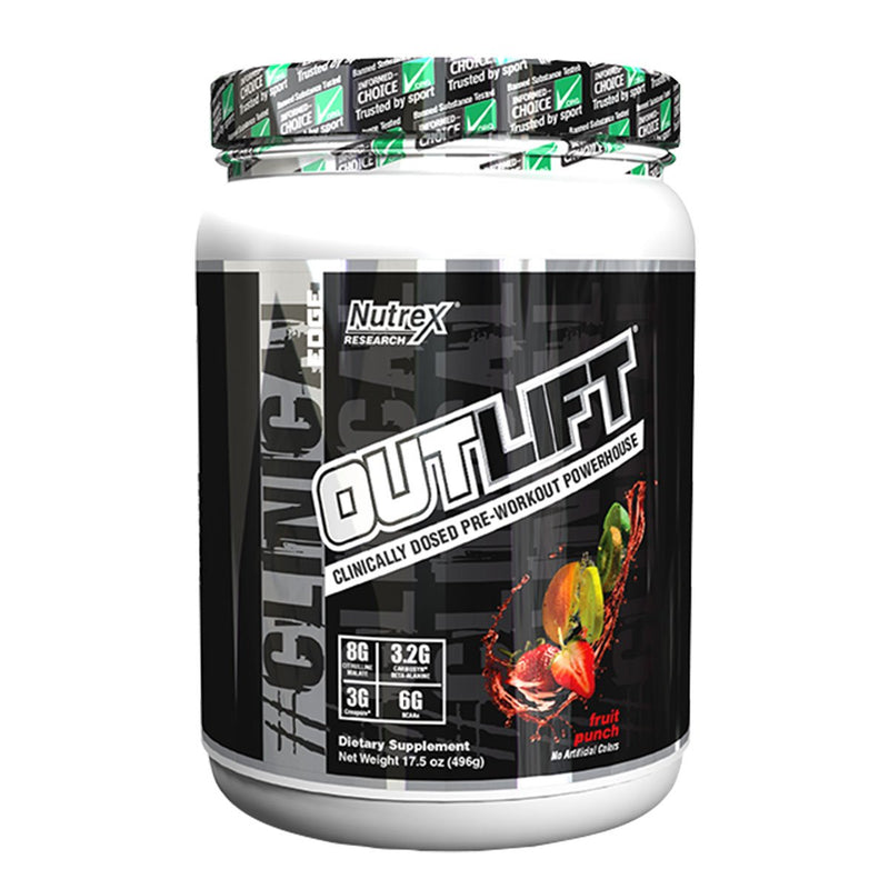 Outlift Pre Workout Pre-Workout Nutrex Size: 20 Servings Flavor: Fruit Punch
