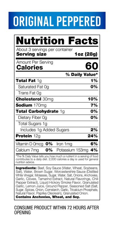 #nutrition facts_2.75 OZ / Original Peppered Beef Jerky