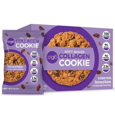 321 GLO Collagen Cookies Healthy Snacks 321 GLO Size: 6 Pack Flavor: Oatmeal Raisin