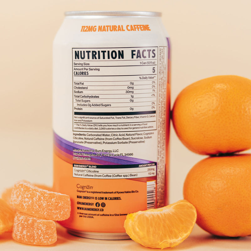 BUM Energy Drink Energy Drink Get Raw Nutrition Size: 12 Cans Flavor: Peach Mango, Citrus Burst, Cherry Frost, Orange Sunrise