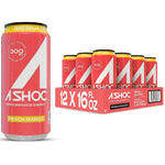 A-Shoc Energy Drink Energy Drink Adrenaline Shoc Size: Case (12 Cans) Flavor: Peach Mango