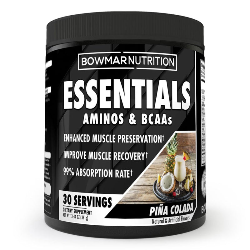 Pina Colada Bowmar Nutrition Essentials Aminos and BCAAs Supplement Powder by Sarah Bowmar