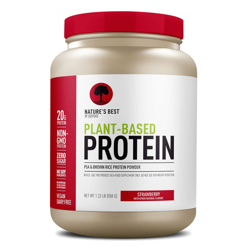 Plant Based Protein Protein ISOPURE Size: 20 Servings (1.23 Lbs.) Flavor: Chocolate, Vanilla, Strawberry, Unflavored