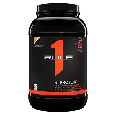 R1 Isolate Protein Protein Rule One Size: 2.5 Lbs Flavor: Cookies & Creme