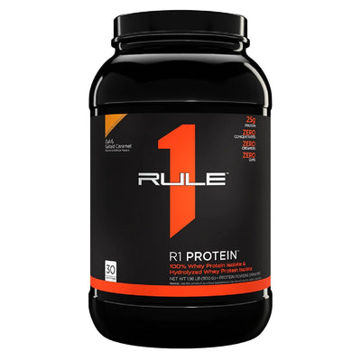 R1 Isolate Protein Protein Rule One Size: 2.5 Lbs Flavor: Lightly Salted Caramel